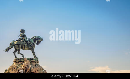 Prinz Eugen von Savoyen der Reiterstatue am Schloss Buda in Budapest, Ungarn Stockfoto