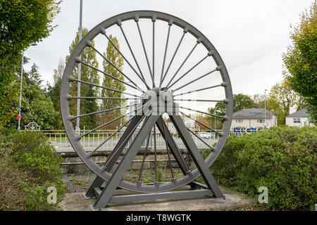 BERGBAURAD, LLAY, WALES Stockfoto