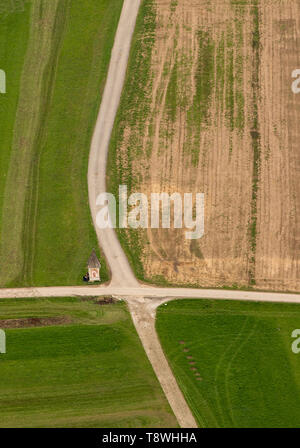 Luftbild der kleinen Kapelle Stockfoto