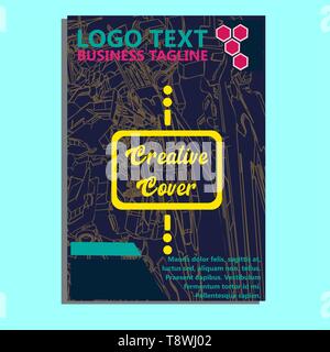 Vector Illustration. Mecha heilige Geometrie. Für t-shirt, Poster, Aufkleber. Linienstil an. - Vektor Stock Vektor