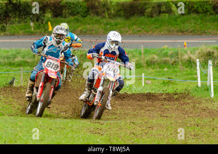 Dalway Bawn Motocross, Moto-X, Event, 16. April 2011, Carrickfergus, County Antrim, Großbritannien Stockfoto