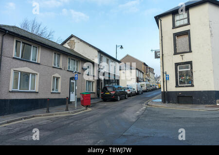 Blaenavon, Wales. Straßenszene mit Pub Stockfoto