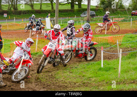 Dalway Bawn Motocross, Moto-X, Event, 16. April 2011, Carrickfergus, County Antrim, Großbritannien Stockfoto