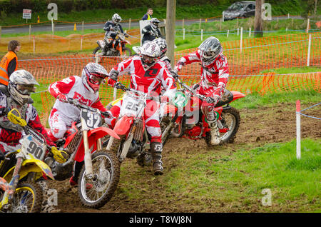 Dalway Bawn Motocross, Moto-X, Event, 16. April 2011, Carrickfergus, County Antrim, Großbritannien Stockfoto