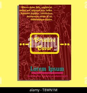 Vector Illustration. Mecha heilige Geometrie. Für t-shirt, Poster, Aufkleber. Linienstil an. - Vektor Stock Vektor