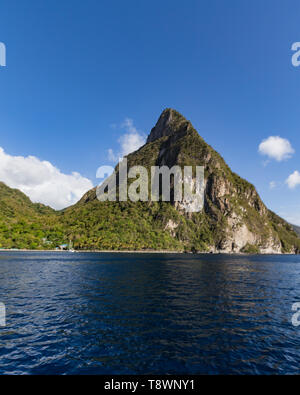 Die herrliche Pitons auf der Insel St. Lucia in der Karibik Stockfoto