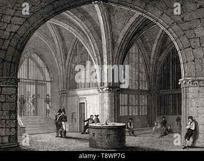 Die Conciergerie, Gefängnis, Paris, antiken Stahl Gravierte drucken, 1831 Stockfoto