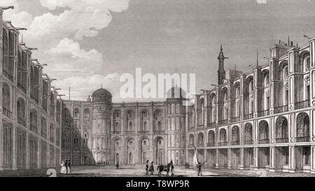 Das Château de Saint-Germain-en-Laye, in der Nähe von Paris, antike Stahl Gravierte drucken, 1831 Stockfoto