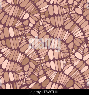 Zusammenfassung nahtlose Vektor Muster Textur. Blätter, Risse. Braun-, Beige- und Grautönen. Isolierte Hintergrund Stockfoto
