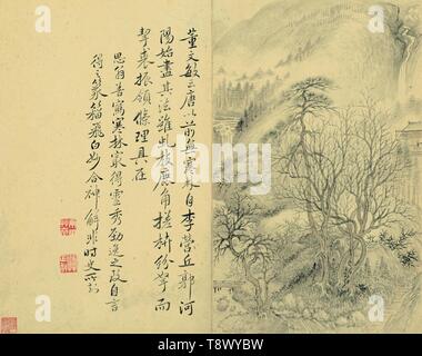 Qing Dynastie Yan Shouping Nantian Landschaft Album 12 Bilder Stockfoto