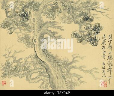 Qing Dynastie Yan Shouping Nantian Landschaft Album 12 Bilder Stockfoto