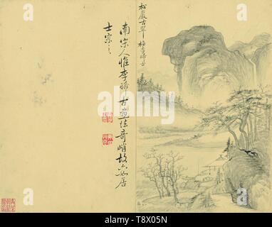 Qing Dynastie Yan Shouping Nantian Landschaft Album 12 Bilder Stockfoto