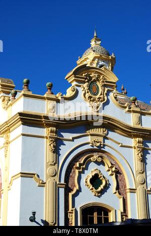 Blick auf einen Teil der Lope de Vega Theater (Teatro Lope de Vega) Detail, Sevilla, Sevilla Provinz, Andalusien, Spanien, Europa. Stockfoto