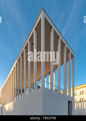 Architekt David Chipperfield ist neu James Simon Galerie ist eine Erweiterung der Neuesmuseum (Neues Museum) auf der Berliner Museumsinsel. Stockfoto