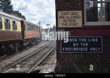 Signalbox levisham Station Stockfoto