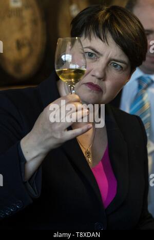 Doune in der Nähe von Stirling, Schottland, Großbritannien. 15 Mai, 2019. Doune, Großbritannien. 15 Mai, 2019. Führer der Schottischen Konservativen & Unionist Party, Ruth Davidson, schließt sich an die Kandidatinnen und Kandidaten für die Wahlen zum Europäischen Parlament an deanston Destillerie in Doune in der Nähe von Stirling Credit: Rich Dyson/Alamy leben Nachrichten Stockfoto