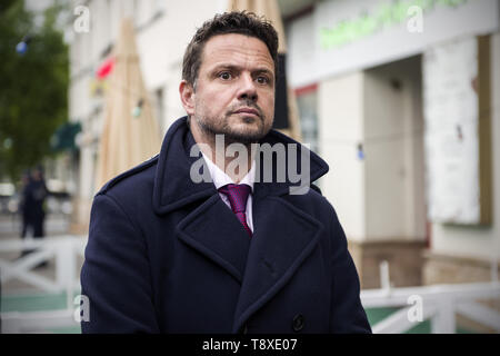 Warszawa, Mazowieckie, Polen. 15 Mai, 2019. Bürgermeister von Warschau, Rafal Trzaskowski ist während der Zeremonie gesehen. Credit: Attila Husejnow/SOPA Images/ZUMA Draht/Alamy leben Nachrichten Stockfoto