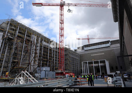 Berlin, Deutschland. 03 Mai, 2019. Blick auf die Modernisierung des Pergamonmuseums in Berlin. Quelle: Wolfgang Kumm/dpa/Alamy leben Nachrichten Stockfoto