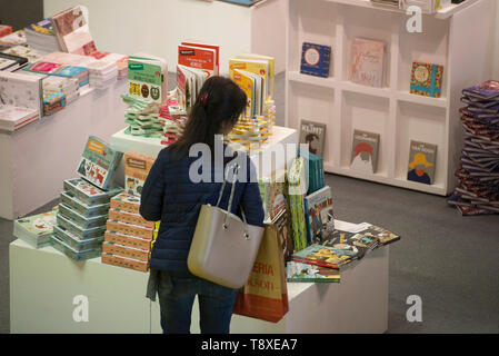 Turin, Piemont, Italien. 9. Mai, 2019. Turin, Italy-May 9, 2019: Einweihung der Turiner Buchmesse. Credit: Stefano Guidi/ZUMA Draht/Alamy leben Nachrichten Stockfoto