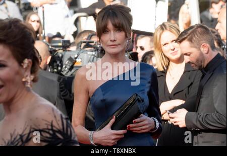 Cannes, Frankreich. 15. Mai 2019. Carla Bruni Sarkozy besucht die Premiere von "Les Miserables" während der 72Nd Cannes Film Festival im Palais des Festivals in Cannes, Frankreich, am 15. Mai 2019. | Verwendung der weltweiten Kredit: dpa Picture alliance/Alamy leben Nachrichten Stockfoto