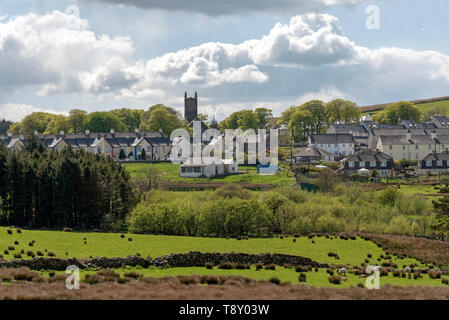 Princetown, Devon, England, UK. Mai 2019. Das Dorf Princetown im Dartmoor National Park. Stockfoto