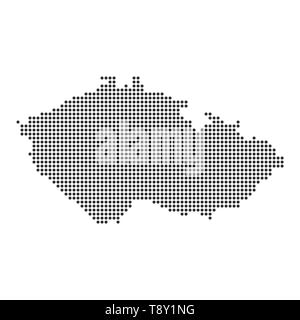 Karte mit Dot - Tschechische Republik. Für Ihr Design Template Stock Vektor