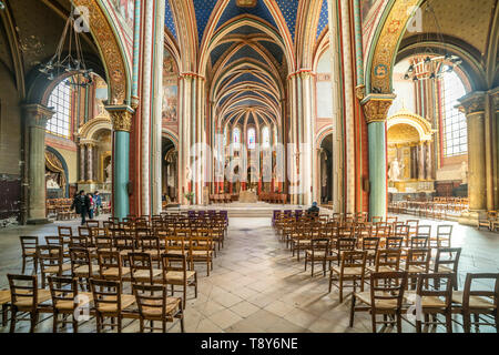 Innenraum der Kirche Saint-Germain-des-Pres, Paris, Frankreich | Saint-Germain-des-Pres Kirche Innenraum, Paris, Frankreich Stockfoto