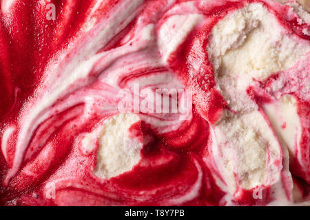 Textur von Vanille mit Wald Obst Variegato von oben Stockfoto