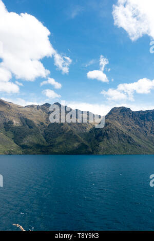 Lake Wakatipu auf der neuseeländischen Südinsel von Treppe Sicht des Teufels Stockfoto