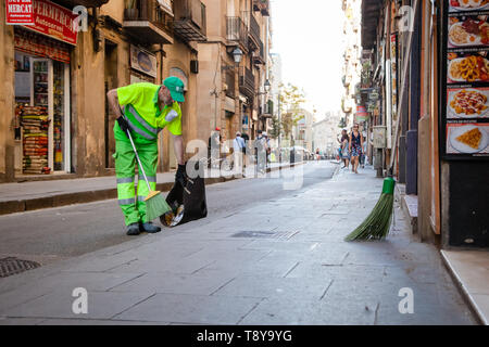 Das Leben auf der Straße in Barcelona, Spanien Stockfoto