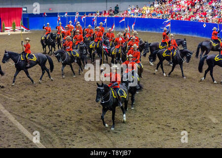 RCMP musikalische Fahrt Leistung, Vancouver, British Columbia, Kanada. Stockfoto