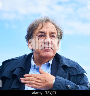 Prag/TSCHECHISCHE REPUBLIK - 11. MAI 2019: Buch Welt Prag 2019 - 25 rd International Book Fair. Portrait von Alain Finkielkraut. Der französische Philosoph und Pu Stockfoto