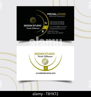 Corporate modernen Business Card Design für Print Stock Vektor