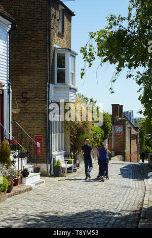 Die Hauptstraße in Upper Upnor, Kent, Großbritannien. Stockfoto