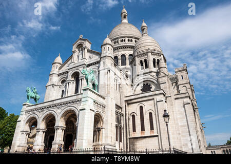 In der Nähe der Sacre-Coeur Basilika in Montmartre, Paris, Frankreich Stockfoto