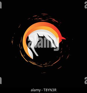 Fox Wolf logo Symbol Vektor-illustration Element isoliert-Vektor Stock Vektor