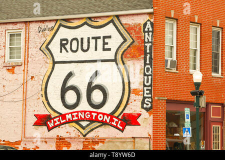 Route 66 am Straßenrand Attraktion Stockfoto