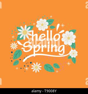Frühling Verkauf Banner mit schönen bunten, Vector Illustration Stock Vektor