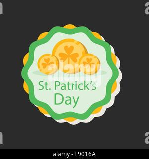 Glücklich Patrick's Day Design Banner Design Vector Illusrtation Stock Vektor