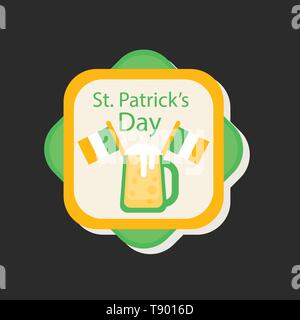 Glücklich Patrick's Day Design Banner Design Vector Illusrtation Stock Vektor