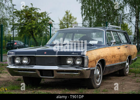 BERLIN - 27. Aplril 2019: Full-size Auto Mercury Grand Marquis Colony Park. Stockfoto