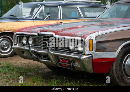 BERLIN, 27. APRIL 2019: Full-size Kombi Ford LTD Country Squire, 1972 Stockfoto