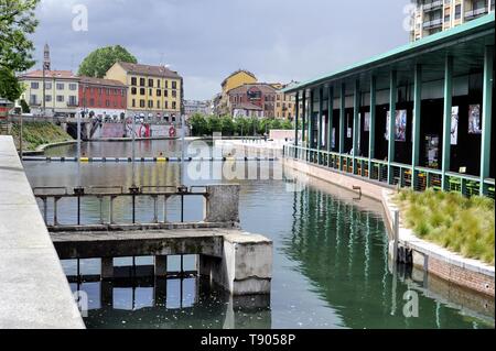 Mailand (Italien), die Darsena, alte Werft Stockfoto