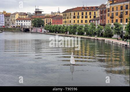 Mailand (Italien), die Darsena, alte Werft Stockfoto