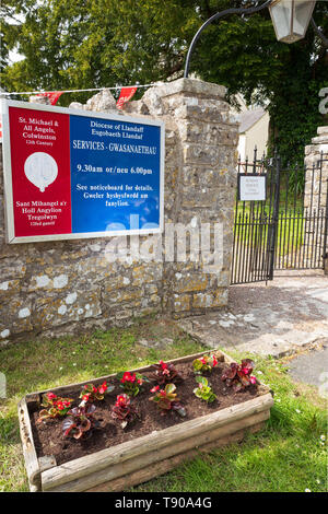 Colwinstone, Wales. Dorfkirche Stockfoto