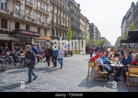 Brüssel, Boulevard Anspach, Umbau zur fußgeherzone - Brüssel, Boulevard Anspach, die Umwandlung in eine Fußgängerzone Stockfoto