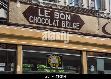 Brüssel, 150 Tramwayparade' Jahre Straßenbahn in Brüssel "am 1. Mai 2019 - Brüssel, Parade "150 Jahre Straßenbahn", 1. Mai, 2019 Stockfoto