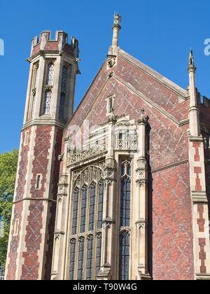 Die Bibliothek der Ehrenwerten Gesellschaft von Lincoln's Inn. Viktorianische Architektur in London, UK. Stockfoto