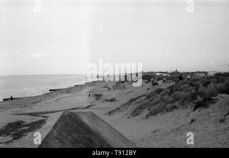 2. Weltkrieg in Europa - Bunker im Gebrauch der deutschen Wehrmacht // 2. Weltkrieg in Europa - Bunker von der Germay Armee/Wehrmacht/Heer verwendet Stockfoto