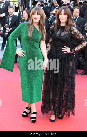 Cannes, Frankreich. 15 Mai, 2019. CANNES, Frankreich - 15. Mai: Monia Chokri und Anne-Elizabeth Bosse an der Vorführung von "Les Miserables" während der 72Nd Cannes Film Festival (Credit: Mickael Chavet/Alamy leben Nachrichten Stockfoto